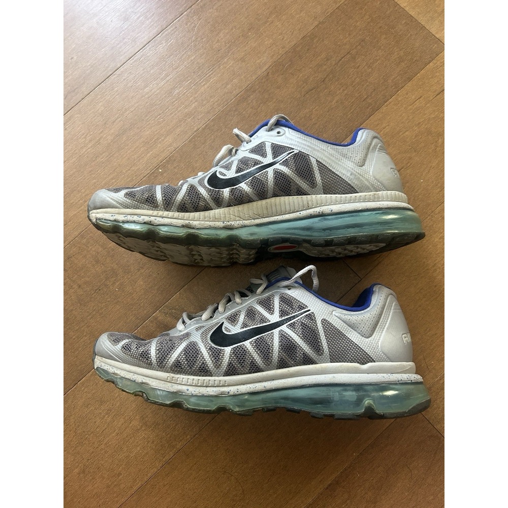 Nike Air Max+ 2011 Grey Drenched Blue 429889-014 Men's Size 11 Running Shoes